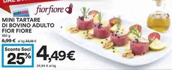 Coop MINI TARTARE DI BOVINO ADULTO FIOR FIORE 180 g offerta