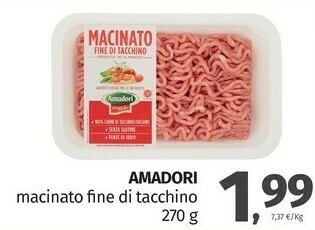 Pam Amadori Macinato Fine Di Tacchino offerta