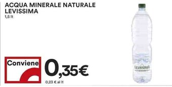 Coop ACQUA MINERALE NATURALE LEVISSIMA 1,5 lt offerta