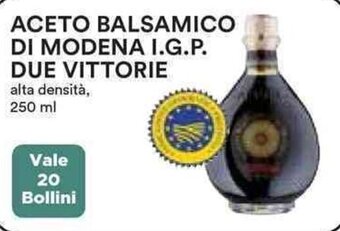 Coop ACETO BALSAMICO DI MODENA I.G.P. DUE VITTORIE alta densità, 250 ml offerta