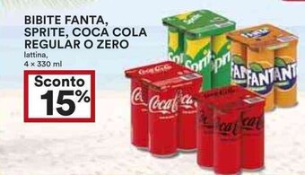 Coop BIBITE FANTA, SPRITE, COCA COLA REGULAR O ZERO lattina, 4 x 330 ml offerta