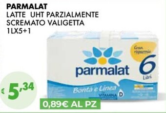 Eté PARMALAT LATTE UHT PARZIALMENTE SCREMATO VALIGETTA 1LX5+1 offerta