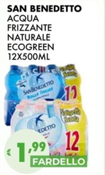 Eté SAN BENEDETTO ACQUA FRIZZANTE NATURALE ECOGREEN 12X500ML offerta