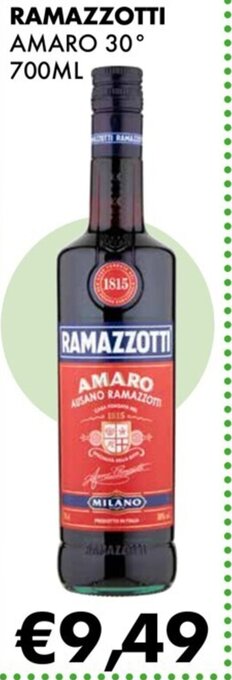 Eté RAMAZZOTTI AMARO 30° 700ML offerta