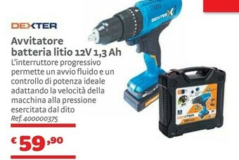 Bricocenter Dexter Avvitatore Batteria Litio 12V 1.3 Ah offerta