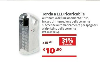 Bricocenter Torcia A LED Ricaricabile offerta
