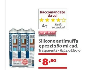 Bricocenter Silicone Antimuffa 3 Pezzi offerta
