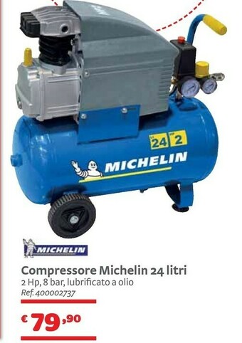 Bricocenter Michelin Compressore Michelin 24 Litri offerta