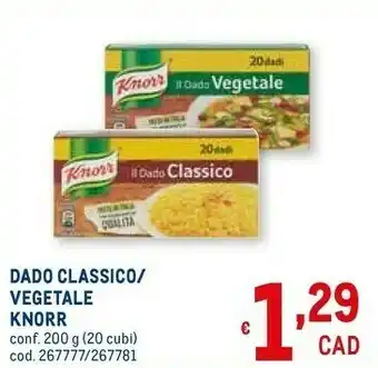 Metro Knorr Dado Vegetale 200 G(ml) offerta