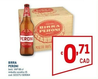 Metro Peroni Birra 660 G(ml) offerta
