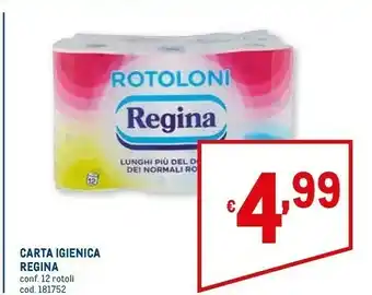 Metro Regina Carta Igienica offerta