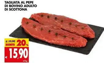 Tigros Tagliata Al Pepep Di Bovino Adulto Di Scottona offerta