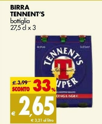 Tigros Tennent's Birra offerta