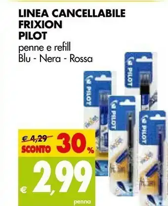 Tigros Pilot Penna A Sfera Frixion Ball Cancellabile Blu offerta