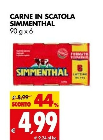 Tigros Simmenthal Carne In Scatola offerta