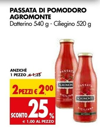 Tigros Agromonte Passata Di Pomodoro offerta