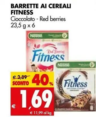 Tigros Nestlè Barrette Ai Cereali Fitness Cioccolato/ Red Berries offerta
