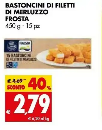 Tigros Frosta 15 Bastoncini Di Filetti Di Merluzzo 450 G(ml) offerta