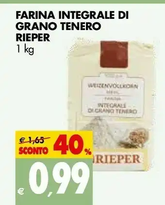 Tigros Rieper Farina Integrale Di Grano Tenero 1000 G(ml) offerta