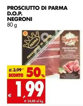 Tigros Negroni Prosciutto Di Parma 80 G(ml) offerta