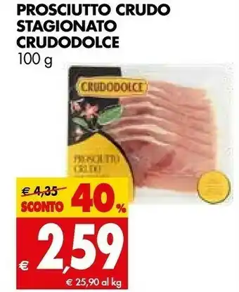 Tigros Crudodolce Prosciutto Crudo Stagionato 100 G(ml) offerta