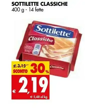 Tigros Mondelez Sottilette Le Originali Classiche 400 G(ml) offerta