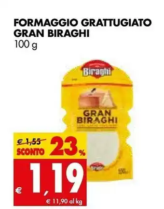Tigros Biraghi Formaggio Grattugiato Gran 100 G offerta