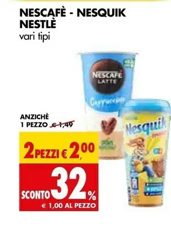Tigros Nescafé Nestle Nesquik offerta
