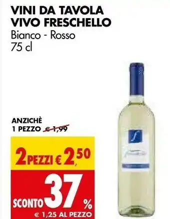 Tigros Freschello Vino Bianco 750 G(ml) offerta