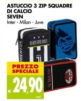 Tigros Seven Astuccio 3 Zip Squadre Di Calcio offerta