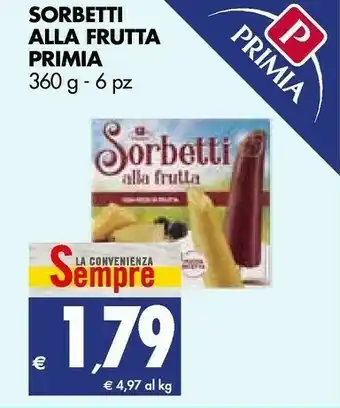 Tigros Primia Sorbetti Alla Frutta offerta