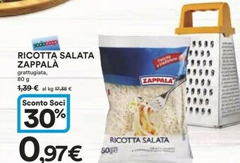 Coop Zappalà Ricotta offerta