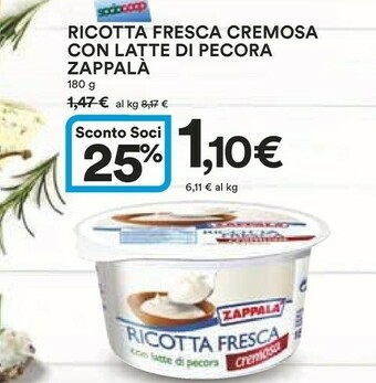 Coop Zappalà Formaggio spalmabile offerta