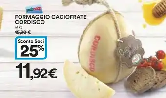 Coop Cordisco Formaggio offerta