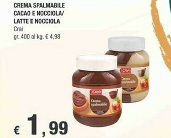 Crai Crema al cioccolato offerta