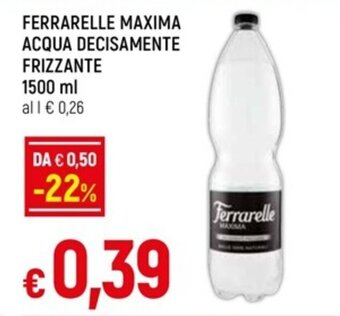 IperFamila FERRARELLE MAXIMA ACQUA DECISAMENTE FRIZZANTE 1500 ml offerta