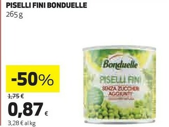 Coop Bonduelle Bounduelle Piselli Fini 265g offerta