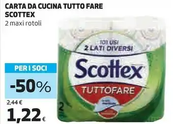 Coop Scottex Carta Da Cucina Tutto Fare offerta