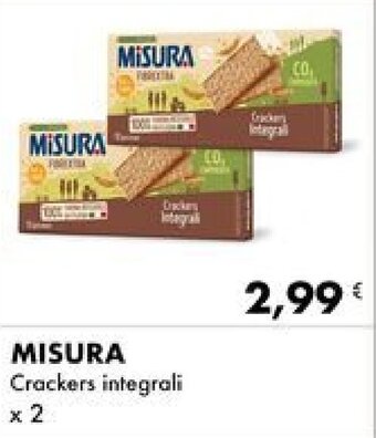 Iper Tosano MISURA Crackers integrali x 2 offerta