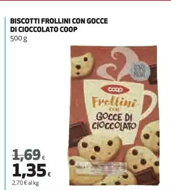 Coop Coop - Frollini Con Gocce Di Cioccolato 500 G(ml) offerta