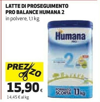 Humana Latte Di Proseguimento Pro Balance