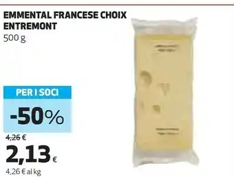 Coop Entremont Emmental Francese Choix 500g offerta