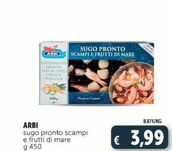 Deco Supermercati Arbi Sugo Pronto Scampi E Frutti Di Mare offerta
