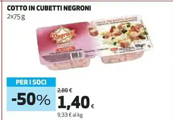 Coop Negroni Cotto In Cubetti offerta