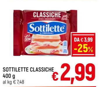 A&O SOTTILETTE CLASSICHE 400 g offerta
