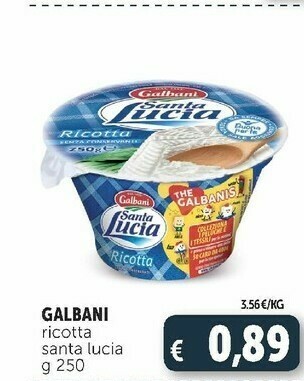 Deco Supermercati Galbani Ricotta Santa Lucia 250 G(ml) offerta