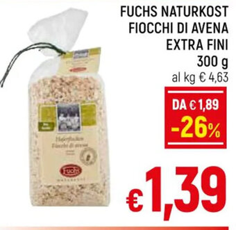 A&O FUCHS NATURKOST FIOCCHI DI AVENA EXTRA FINI 300 g offerta