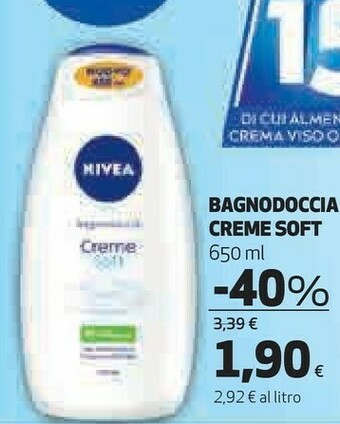 Coop Nivea Bagnodoccia Creme Soft offerta