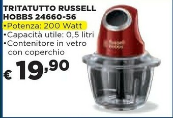 Coop Russell Hobbs 24660-56 Tritaverdure Elettrico 1 L Rosso 200 W offerta