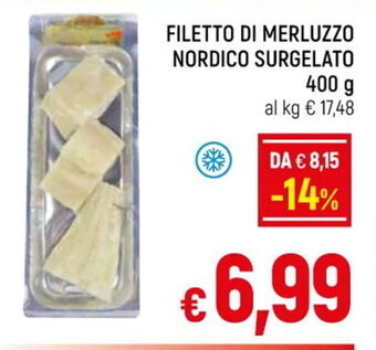 A&O FILETTO DI MERLUZZO NORDICO SURGELATO 400 g offerta